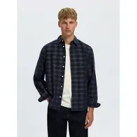 Selected Camisa 'SLMCLAUS-PAU' azul oscuro / blanco