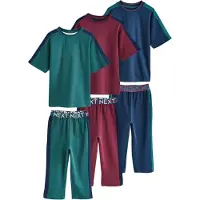 Next Pijama navy / esmeralda / borgoña