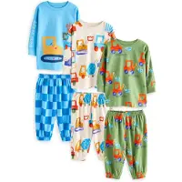 Next Pijama crema / azul claro / verde / naranja neón