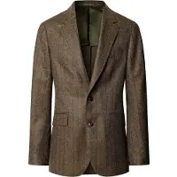 Hackett London para hombre. HM4400213 Chaqueta Cash Tattersall marrón verdoso (42/32), Casual, Verde, Lana, Clásico, outlet 2