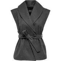 ONLY Chaleco 'ONLBIANCA' antracita / gris moteado