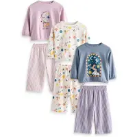 Next Pijama beige claro / gris basalto / naranja / rosé