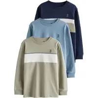 Next Camiseta navy / azul claro / oliva / blanco