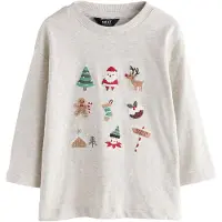 Next Camiseta crema / verde / rojo / blanco