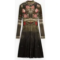 Desigual , Vestido Estampado Largo, Mujer, Viscosa, Negro, M