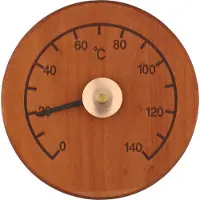 4Living Termómetro para sauna, hecho de madera de olmo