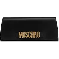 Moschino Maxi Clutch Crystal Lettering Logo Black Talla: OS | Bolsos Clutch Outlet | Mujer | Negro