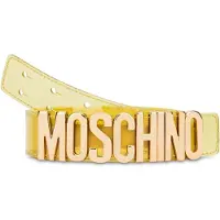 Moschino Transparent Logo Lettering Belt Yellow Talla: 38 | Cinturones Outlet | Mujer | Amarillo