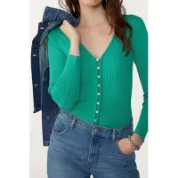 Ba&sh Long Sleeves Knit Vert Talla: S | Sudaderas con Capucha Outlet | Mujer