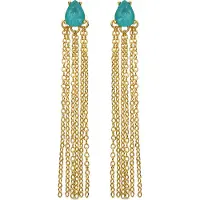 Luxenter Pendientes 'Egah' aqua / oro
