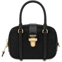 Moschino Small Allover Logo Handbag Black Talla: OS | Bolsos de Mano Outlet | Mujer | Negro