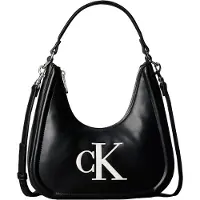 Calvin Klein Bolso de hombro 'BOLD' negro / blanco
