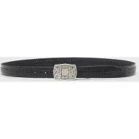 John Varvatos 25mm - Winston Plaque Black Talla: 36 | Cinturones Outlet | Hombre | Negro