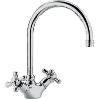 Paffoni MEZCLADOR MONOAGUJETAS PARA LAVAPLATOS CON GRIFO EXTENDIBLE "IRIS", Cromo