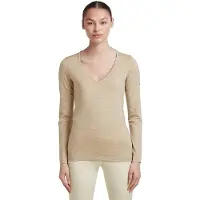 Icebreaker - Women's Merino 200 Oasis L/S V Neck - Ropa interior merino size M, beige