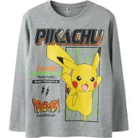 Name it Camiseta 'NKMSyx Pokemon' amarillo / gris moteado / naranja