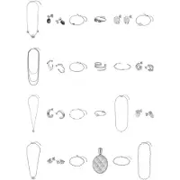 Purelei Conjunto de joyería ' 2026 ' plata