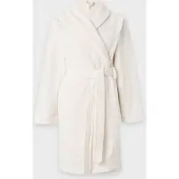 Hunkemoller Albornoz corto blanco natural