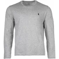 Ralph Lauren para hombre. 714844759003 Camiseta de dormir de punto de algodón gris (L), Homewear, Manga larga, outlet