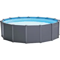 Intex 26384, 16805 litros, Piscina de estructura, Para niños y adultos, Incluye escalera, Color grafito, 193 kg