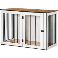 PawHut Jaula para perros , mueble para perros, transportín con puerta y ventana, para uso doméstico