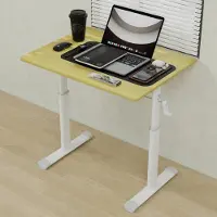 StarTech.com Escritorio de altura ajustable - Escritorio para teletrabajo - 60 x 120 cm - Para niños y adultos - Metal y madera - Estructura de doble soporte - Base estable - Aspecto de madera