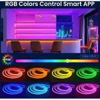 StarTech.com Tiras LED RGB - Modelo RGB-15M - Control mediante aplicación y mando a distancia - Resistente al agua (IP65) - Sincronización con música - Función de temporizador - Flexible - 24 V