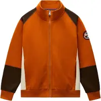 Napapijri Sudadera con cremallera 'ARCHIVE' crema / chocolate / mandarina