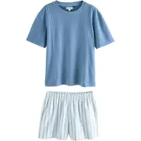 Next Pijama de pantalón corto ópalo / azul pastel / gris