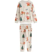 Next Pijama brocado / esmeralda / rojo / offwhite