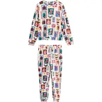 Next Pijama 'Matching Family Christmas' ecru / azul / verde / rojo oscuro