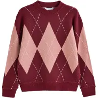 Next Jersey altrosa / rojo vino / blanco