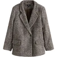 Next Blazer 'N. Premium' beige / marrón oscuro