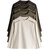 The Set Camiseta taupe / oliva / negro