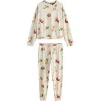 Next Pijama beige / amarillo claro / caqui / magenta