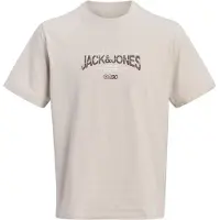 Jack & jones Junior Camiseta 'JCOTRACE' taupe / rojo vino / blanco