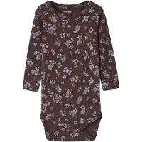 Name it Pijama entero/body marrón oscuro / gris