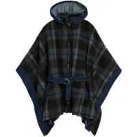 Desigual , Poncho Denim Cuadros, Mujer, Poliester, MarróN, U