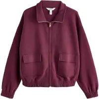 Next Sudadera con cremallera 'N.Premium' rojo vino