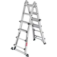 Hailo Escalera multifunción de aluminio Master M100, con 4 escalones