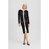 Karl Lagerfeld Bw Knit Skirt White/black Talla: XL | Faldas Midi Outlet | Mujer | Blanco