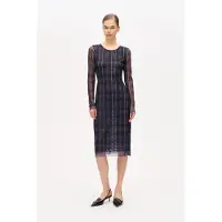 Baum und pferdgarten Jolandi Dress Navy Check Talla: XS | Vestidos Midi Outlet | Mujer | Azul
