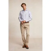 River Woods Custom Fit Cotton Checked Shirt Brown/blue Talla: 3XL | Camisas Casuales Outlet | Hombre | Marrón
