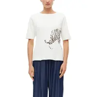 s.Oliver T-shirts Offwhite Talla: 46 | Camisetas de Seda Outlet | Mujer | Blanco