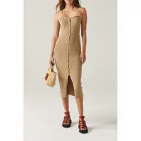 Ba&sh Mid-length Dress Beige Talla: S | Vestidos Midi Outlet | Mujer | Marrón
