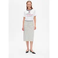Baum und pferdgarten Celie Skirt Creme Navy Stripe Talla: XS | Faldas Midi Outlet | Mujer | Azul