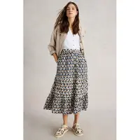 White Stuff Ariel Mix Print Midi Skirt Navy Print Talla: 20 REGULAR | Faldas Midi Outlet | Mujer | Azul
