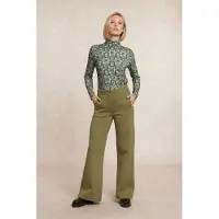 River Woods Fantasy Roll Neck T-shirt Long Sleeves Multi Green Talla: XS | Camisetas de Seda Outlet | Mujer | Verde