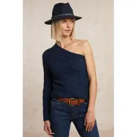 River Woods Asymmetric Cable Sweater Indigo Talla: XL | Sudaderas con Capucha Outlet | Mujer | Azul