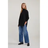 River Woods Basic Roll Neck T-shirt Black Talla: XS | Camisetas de Seda Outlet | Mujer | Negro